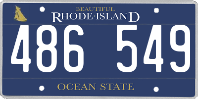 RI license plate 486549