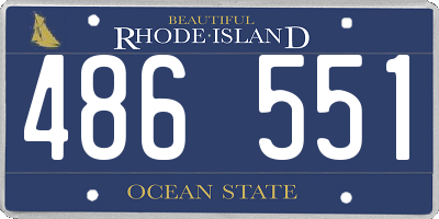 RI license plate 486551