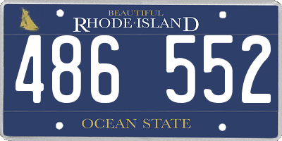 RI license plate 486552