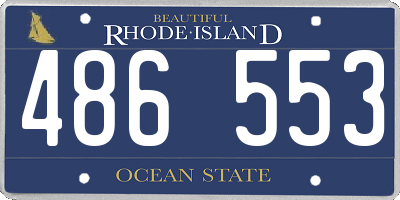 RI license plate 486553