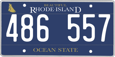 RI license plate 486557