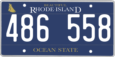 RI license plate 486558