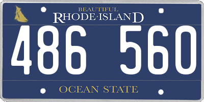 RI license plate 486560
