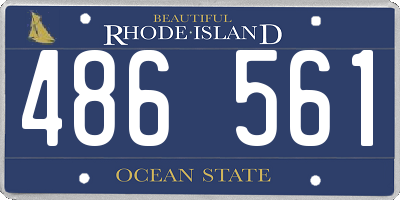 RI license plate 486561