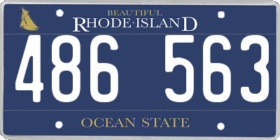 RI license plate 486563
