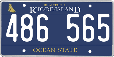 RI license plate 486565