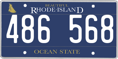 RI license plate 486568