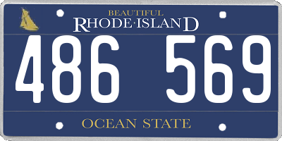 RI license plate 486569
