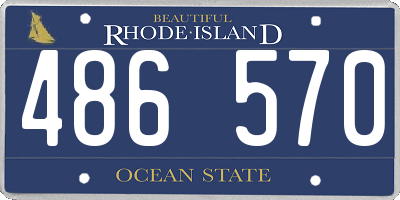 RI license plate 486570
