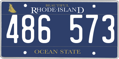 RI license plate 486573