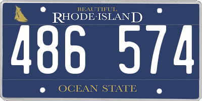 RI license plate 486574