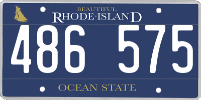 RI license plate 486575