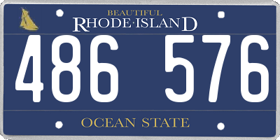 RI license plate 486576