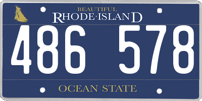 RI license plate 486578
