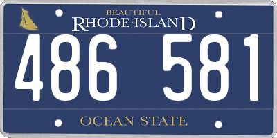 RI license plate 486581