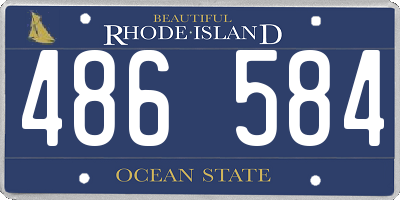 RI license plate 486584