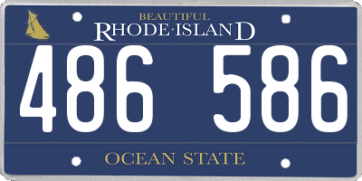 RI license plate 486586