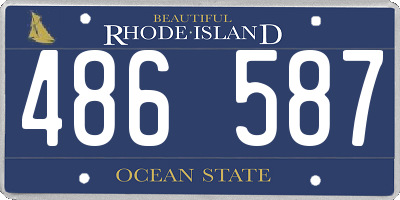 RI license plate 486587