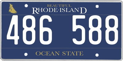 RI license plate 486588