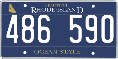 RI license plate 486590