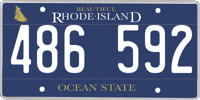RI license plate 486592