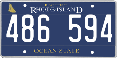 RI license plate 486594