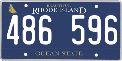 RI license plate 486596