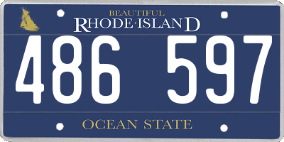 RI license plate 486597