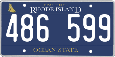 RI license plate 486599