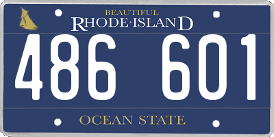 RI license plate 486601