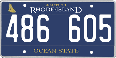 RI license plate 486605