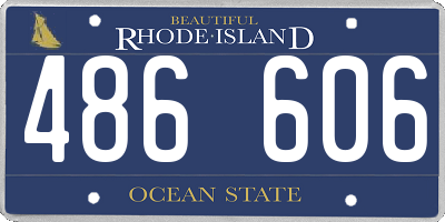 RI license plate 486606