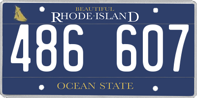 RI license plate 486607
