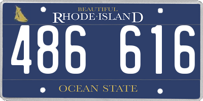 RI license plate 486616