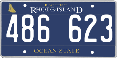 RI license plate 486623
