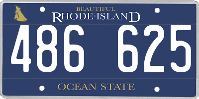 RI license plate 486625