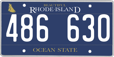 RI license plate 486630