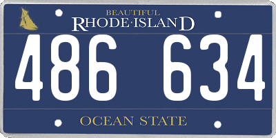RI license plate 486634