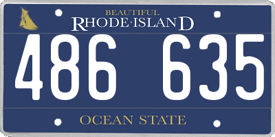 RI license plate 486635