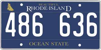 RI license plate 486636