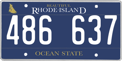 RI license plate 486637