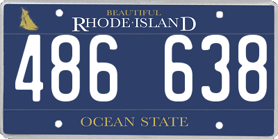 RI license plate 486638