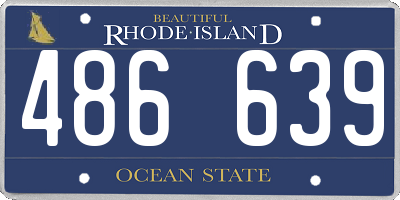 RI license plate 486639