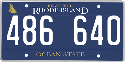 RI license plate 486640