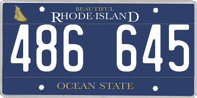 RI license plate 486645