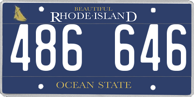 RI license plate 486646