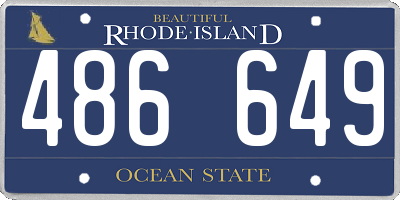 RI license plate 486649