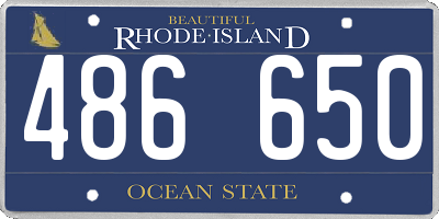 RI license plate 486650