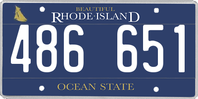 RI license plate 486651