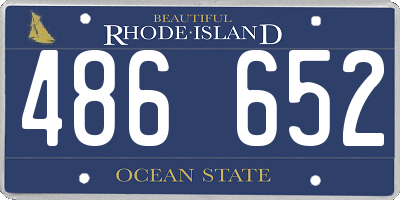 RI license plate 486652
